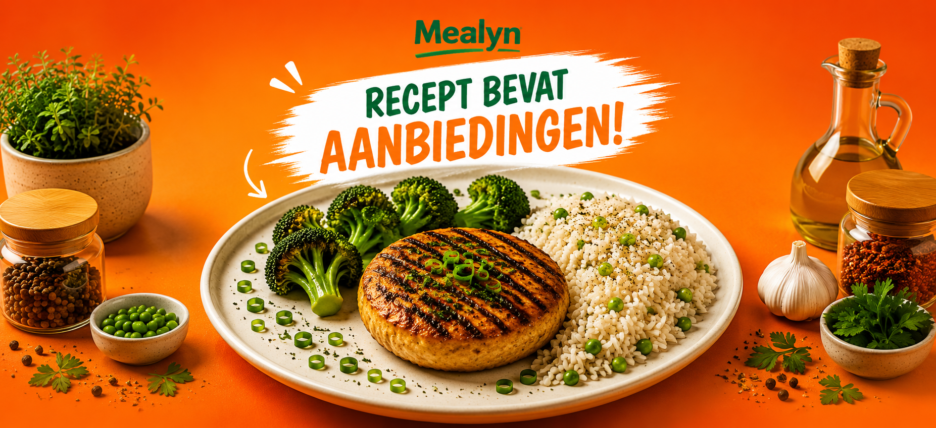 *Kipburger met Broccoli & Rijst