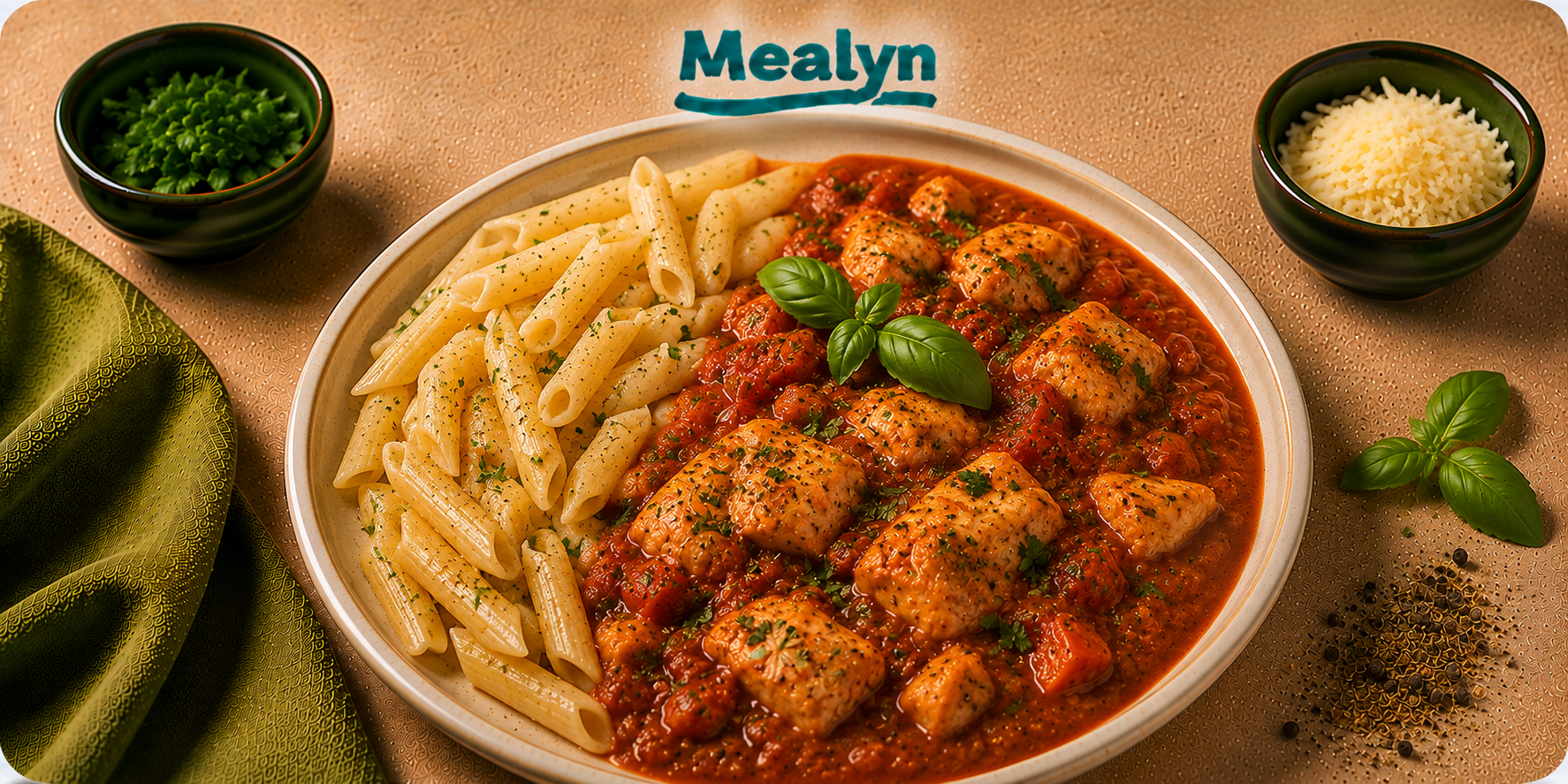 Italiaanse kip in tomatensaus