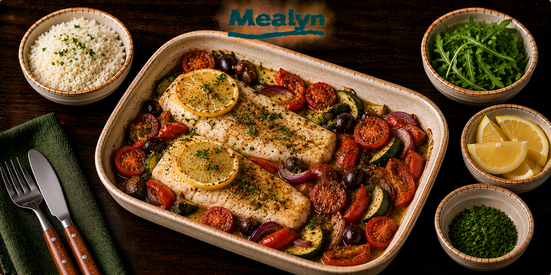 Mediterrane vis uit de oven