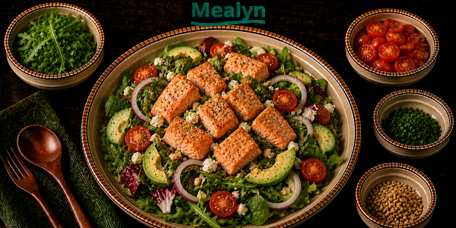 Salade met zalm