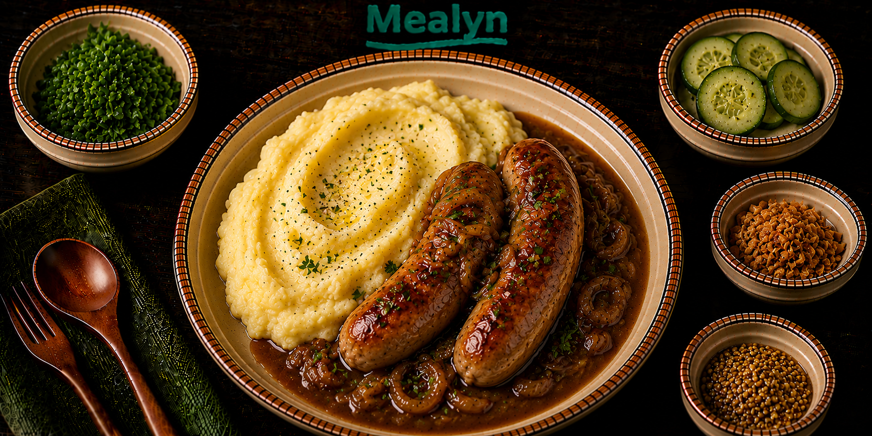 Worst met aardappelpuree
