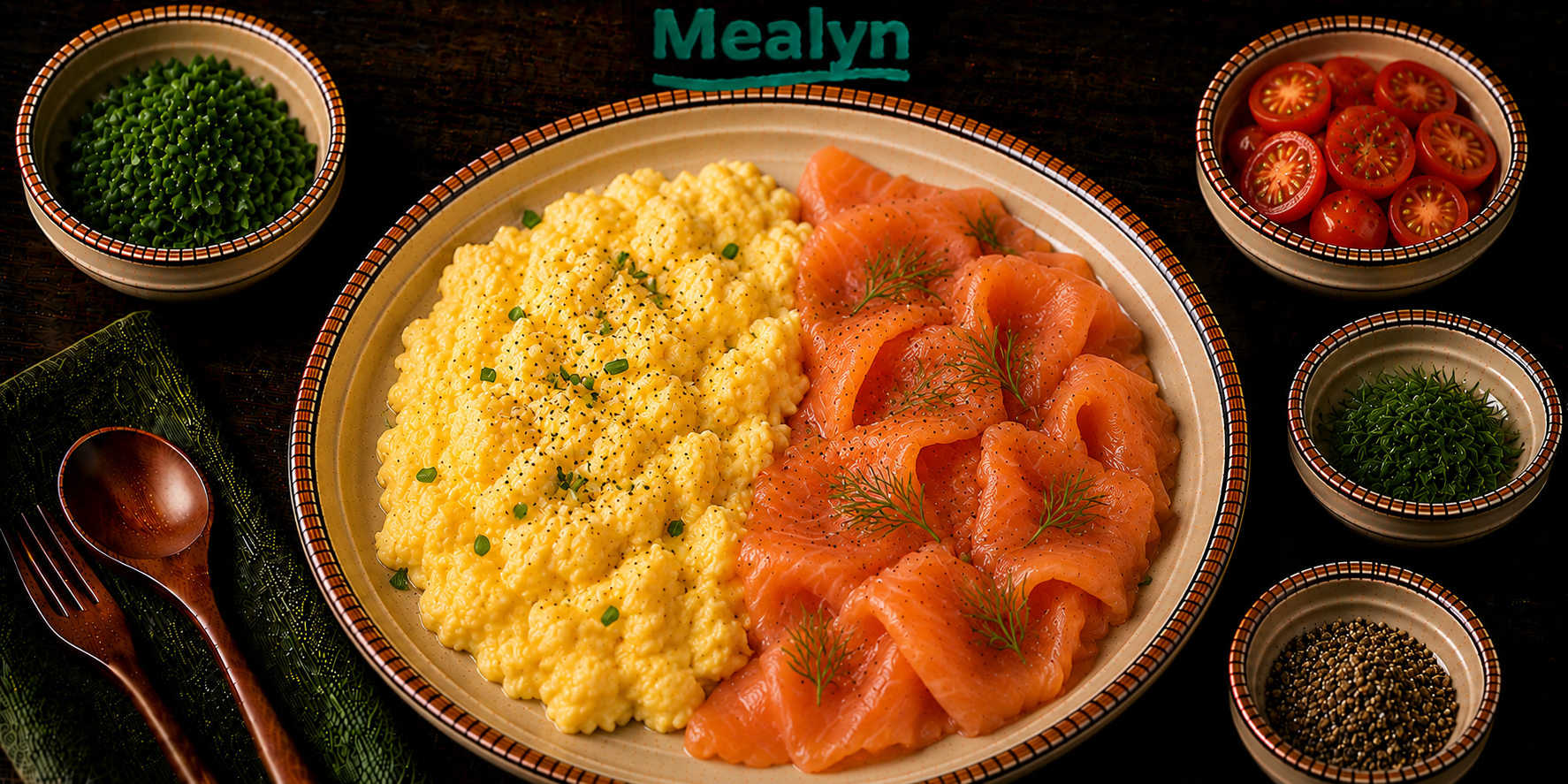 Roerei met zalm