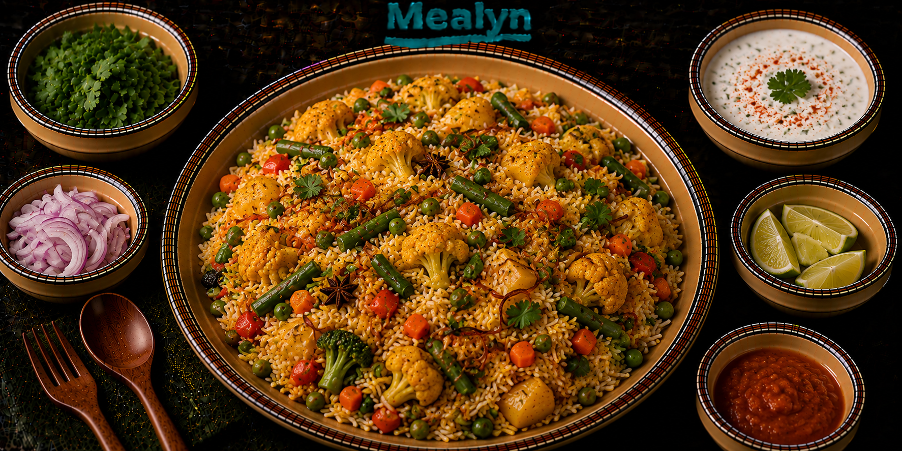 Indiase biryani met groenten