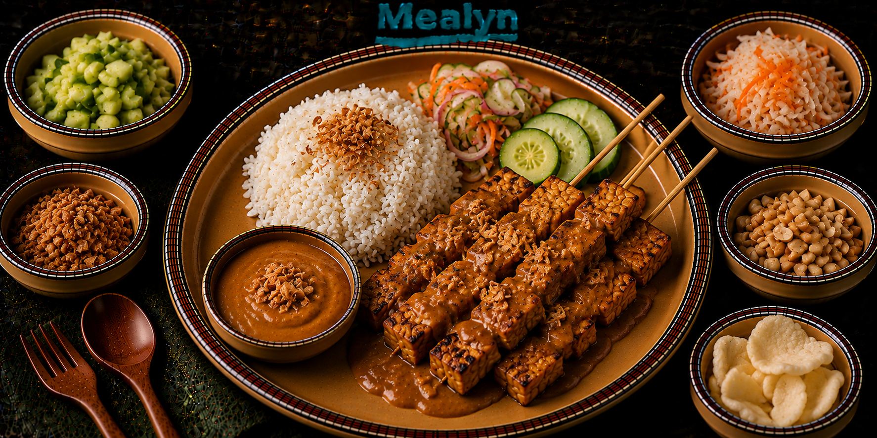 Saté met tempeh