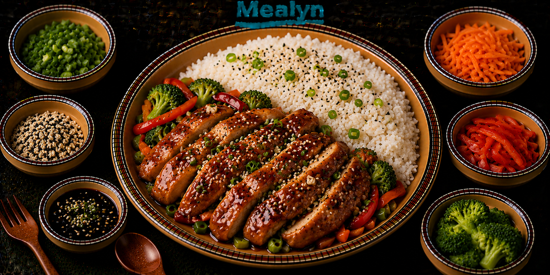 Teriyaki kip met rijst